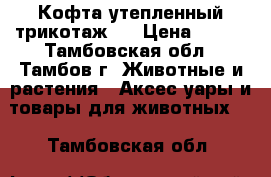 Кофта утепленный трикотаж M › Цена ­ 400 - Тамбовская обл., Тамбов г. Животные и растения » Аксесcуары и товары для животных   . Тамбовская обл.